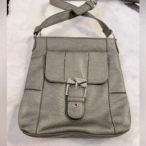Metallic Nine West Crossbody Purse Gunmetal Gray